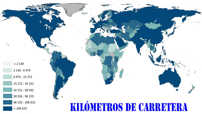 Kilómetros de carreteras